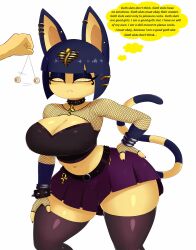  animal_crossing ankha_(animal_crossing) ass bent_over bracelet breasts cat_ears cat_girl cat_tail cleavage coin collar earrings expressionless female_only femsub fishnets furry gammainks glowing_eyes good_sub_conditioning goth gothification huge_ass huge_breasts jewelry large_hips manip mantra miniskirt misterman4_(manipper) nintendo pendulum spiral_eyes symbol_in_eyes tagme text thighhighs thought_bubble 