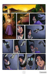  aged_up barefoot before_and_after black_hair breasts coils comic dazed disney earrings feet female_only femsub fixxxer hypnotic_eyes jewelry kaa kaa_eyes long_hair shanti snake the_jungle_book 
