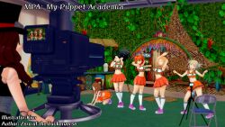   3d black_hair blonde_hair body_control brown_hair camie_utsushimi cheerleader cover femdom femsub himiko_toga itsuka_kendo kiro_(artis) momo_yaoyorozu multiple_girls multiple_subs my_hero_academia ochaco_uraraka orange_hair smile text unhappy_trance 