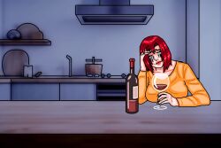 animated blush coin dress english_text femsub karen_(mspainter) kissing large_breasts love maledom milf mspainter pregnant red_hair runny_makeup shirt short_hair speech_bubble tears video wholesome