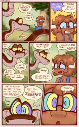comic cow_girl disney femsub furry glasses iris_(mesmirised) kaa kaa_eyes maledom mesmirised non-binary_sub original snake text the_jungle_book