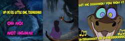  barefoot bottomless brown_hair disney feet femsub hypnotic_eyes jane_porter jungle kaa kaa_eyes maledom night nude snake spiral_eyes symbol_in_eyes tail tarzan_(movie) text the_jungle_book topless trees waqqed_(manipper) 