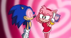 amy_rose blue_eyes femdom furry happy_trance heart heart_eyes hedgehog_girl malesub pink_hair ring_eyes short_hair smile snakeythingy sonic_the_hedgehog sonic_the_hedgehog_(series) spiral standing standing_at_attention symbol_in_eyes