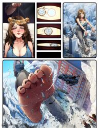  a_weekend_alone barefoot brown_eyes brown_hair cleavage closed_eyes feet femsub foot_focus giantess growth happy_trance humor jieun large_breasts pendulum pocket_watch sarah_(a_weekend_alone) sleep_command sleeping sleepwalking spiral traditional_hypnosis 