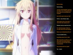 animated animated_eyes_only animated_gif blonde_hair caption computer dialogue female_only femsub hypnotic_screen long_hair manip mashiro_shiina muddle_(manipper) open_clothes red_eyes screenshot spiral_eyes subliminal symbol_in_eyes tech_control text the_pet_girl_of_sakurasou 