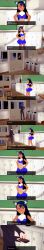  absurdres animal_ears anoni_hypno aware body_control cat_ears closed_eyes clothed confused dancing dialogue english_text fake_animal_ears femsub glasses hayase_nagatoro ijiranaide_nagatoro-san maledom midriff one_eye_open phone red_eyes short_hair tan_lines tan_skin text 