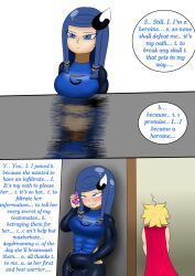 abs azure_blade blue_eyes blue_hair corruption masturbation masturbation_command onorgasmic sunny_breeze_(onorgasmic)