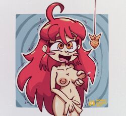  ahegao blush celeste femsub gold happy_trance honeymakesart madeline_(celeste) masturbation multicolored_hair orange_eyes pendulum red_hair simple_background tagme tongue_out transfem transgender transgender_identity yellow_eyes 