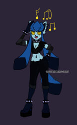 glaceon glaze_(shyker) hypnotic_audio nintendo original piercing pokemon sandals wonderingspirit yellow_sclera