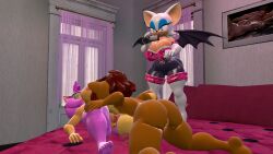  3d amy_rose anal barefoot bat_girl bat_wings bottomless breasts chipmunk_girl female_only femdom femsub furry hedgehog_girl large_breasts non-human_feet nude pink_hair pussy rco8 red_hair rouge_the_bat sally_acorn sex short_hair smile sonic_the_hedgehog_(series) source_filmmaker spiral_eyes squirrel_girl symbol_in_eyes tongue tongue_out topless vaginal 