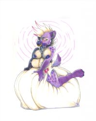 breasts diaper drool female_only furry hyena_girl mohawk multiple_breasts nose_ring original ring_eyes solo tegan tongue tongue_out