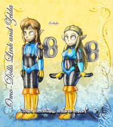  ameerashourdraws blonde_hair boots breath_of_the_wild dollification fembot femsub happy_trance latex link malesub multiple_subs nintendo omochao princess_zelda sonic_the_hedgehog_(series) standing standing_at_attention the_legend_of_zelda wind-up_key 