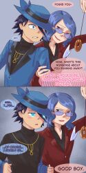  before_and_after black_hair blue_eyes blush clothed coin collarbone comic dazed english_text evil_smile expressionless glasses glowing_eyes good_sub_conditioning grey_background grey_eyes hair_covering_one_eye hat hypnotic_object instant_loss lucian_(pokemon) male_only maledom malesub nintendo open_mouth pendulum pinkclover pokemon pokemon_diamond_pearl_and_platinum purple_hair riley_(pokemon) sequence shrunken_irises simple_background smile smirk speech_bubble spiral spiral_eyes standing surprised symbol_in_eyes text tongue undressing undressing_command yaoi 