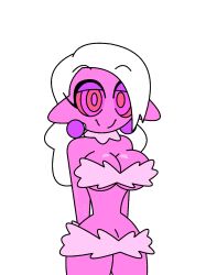  alternate_form breasts deejay_(cartoonzombie) earrings female_only femsub happy_trance hypnoscream large_breasts midriff navel original pink_skin sheep_girl smile spiralwash_eyes tagme transparent_background white_hair 