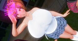  3d custom_maid_3d_2 female_only femsub kamen_writer_mc night outdoors rika_(made_to_order) standing standing_at_attention xenon3131_mc 