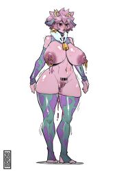 animal_ears barcode cow_girl cow_print cowbell crossed_eyes drool femsub horns huge_breasts lactation mina_ashido my_hero_academia nipple_piercing nose_ring open_mouth pubic_hair pussy_juice simple_background super_hero tagme thick_thighs thighhighs trembling yoyoro 