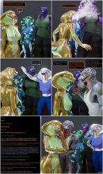  3d alien amnesia androgynous_sub baxie_(thalarynth) becca_(thalarynth) caption comic crocodile_girl del_(thalarynth) dialogue finger_snap furry happy_trance ian_(thalarynth) kathy_(thalarynth) original possessed_becca_(thalarynth) possession pov pov_dom scalie snake_boy snake_girl speech_bubble spiral_eyes text thalarynth_(manipper) 