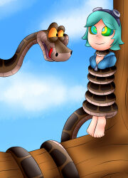 barefoot blue_hair disney femsub happy_trance jerrydestrtoyer kaa kaa_eyes ramona_flowers scott_pilgrim_(series) snake the_jungle_book