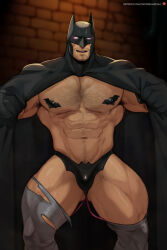 batman batman_(series) daydreamerjim drool hairy looking_at_viewer male_only malesub muscle_boy open_clothes open_mouth pasties sex_toy solo spiral_eyes super_hero symbol_in_eyes torn_clothes underwear vibrator 
