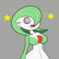  animated animated_gif apopop breasts confused femsub gardevoir nintendo open_mouth pokemon spiral_eyes white_skin 