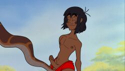  disney happy_trance hungrykaa kaa male_only malesub mowgli penis snake the_jungle_book topless yaoi 