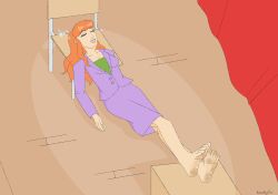 catalepsy daphne_blake dirty_feet feet foot_focus happy_trance red_hair rosera scooby-doo_(series) sparkle stage_hypnosis