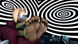  3d barefoot feet femsub foot_focus furry gloomykhlaris happy_trance hypnotic_screen rope sonic_the_hedgehog_(series) source_filmmaker spiral_eyes symbol_in_eyes tongue_out whisper_the_wolf wolf_girl 