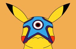  dc_comics expressionless liquidphazon looking_at_viewer male_only malesub nintendo parasite pikachu pokemon pokemon_(creature) red_eyes simple_background starro super_hero 