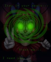  ahoge circus_baby clown evil_smile femdom five_nights_at_freddy&#039;s five_nights_at_freddy&#039;s:_sister_location furry gloves glowing glowing_eyes hypnotic_eyes keeperofthekingdom_(manipper) looking_at_viewer nightmare_fuel orange_hair pov pov_sub robot smile spiral_eyes symbol_in_eyes text twintails v 