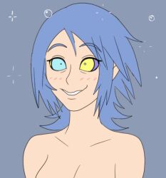  animated animated_gif aqua_(kingdom_hearts) blue_hair blush bottomless breasts female_only femsub happy_trance kaa_eyes kingdom_hearts kingdom_hearts_birth_by_sleep nude plsgts short_hair smile solo topless 