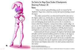 bottomless bow_tie breasts bunny_girl caption caption_only crossed_eyes dollification erect_nipples femsub furry helixjack high_heels large_breasts manip multicolored_hair nintendo nipples nude open_mouth original pink_eyes pink_hair pixie_(riley) pokemon ponytail pussy riley_(manipper) short_hair simple_background text topless transformation