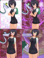  backpack disney drool femsub happy_trance kaa kaa_eyes maledom marvel_comics peni_parker saimin_sushi school_uniform short_hair spider-man:_across_the_spider-verse spider-man_(series) the_jungle_book tongue tongue_out 