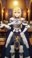 ai_art armor before_and_after blonde_hair blue_eyes braid drool femsub knight magic original sound tagme video