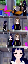  absurdres black_hair blonde_hair brown_hair classroom clothed dialogue english_text femdom femsub green_eyes kaguya-sama_love_is_war long_hair mass_hypnosis multiple_boys multiple_girls multiple_subs purple_eyes short_hair text twintails yellow_eyes zenin1 