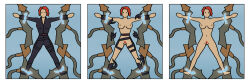 alien black_widow bondage bottomless breasts comic female_only femsub marvel_comics nude pubic_hair red_hair shecantbreathe spread_legs super_hero topless transformation undressing western