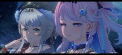  blue_eyes denia_(wuthering_waves) expressionless femsub grand_architect pink_hair screenshot video_game wuthering_waves 