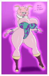 bimboannon bimbofication bodysuit bouncing_breasts bracelet breasts choker dialogue female_only femsub happy_trance high_heels horns huge_breasts jewelry lipstick long_nails mina_ashido my_hero_academia pink_hair pink_lipstick pink_skin smile solo text thick_thighs thighs