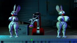  3d antenna arms_behind_back ball_gag breasts bunny_girl clone conveyor_belt cuddlycarlos expressionless female_only femsub furry huge_breasts hypnotic_accessory judy_hopps large_breasts muscle_girl nude restrained robot shrunken_irises tagme tech_control zootopia 