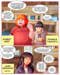 beard black_hair caption comic fat glasses long_hair nerd phone red_hair themightfenek