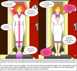 ann_possible before_and_after bimbofication breast_expansion dialogue empty_eyes femsub happy_trance kim_possible_(series) large_breasts nabs001 orange_hair raygun text