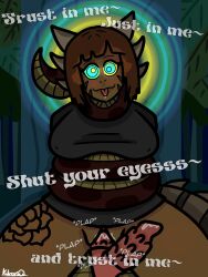  brown_hair coils crossed_eyes cum disney femsub happy_trance horns kaa kaa_eyes kilroylucy18 lizard_girl lucy_theodulf_(kilroylucy) maledom original penis pov pov_dom sex smile snake snake_penis tail tattoo text the_jungle_book tongue tongue_out 