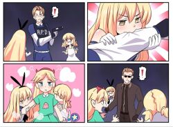 age_regression albert_wesker biting blonde_hair character_request comic copyright_request disney empty_eyes expressionless gun hair_band humor kantai_collection leon_s_kennedy memetic_control multiple_girls police_uniform princess_hinghoi resident_evil shimakaze_(kantai_collection) star_butterfly star_vs_the_forces_of_evil sunglasses transformation transgender