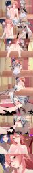  absurdres ahegao animal_ears anoni_hypno arlecchino_(genshin_impact) aware bikini blue_hair body_control breasts breasts_outside bunny_ears bunny_girl bunnysuit closed_eyes clothed dialogue double_v english_text eye_roll fake_animal_ears female_only femdom femsub foot_licking genshin_impact long_hair massage multiple_girls multiple_subs nipples one_eye_open open_mouth pink_hair purple_eyes short_hair sling_bikini text tongue tongue_out v white_hair yae_miko yelan_(genshin_impact) 