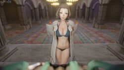 3d bikini dochaunt fire_emblem fire_emblem_three_houses headphones manuela_casagranda nintendo rhea_(fire_emblem_three_houses) tagme yuri