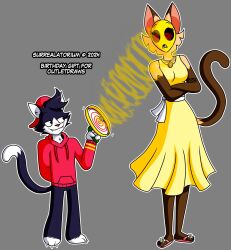 amber_(surrealatorium) cat_boy cat_girl femsub furry hypno_beam hypnotic_disc jimmy_neutron_(series) maledom original outlet_(iamaneagle) size_difference spiral_eyes surrealatorium