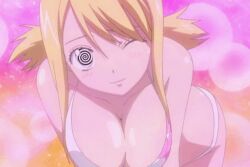  animated animated_gif blonde_hair breasts danni68_(manipper) fairy_tail femdom hanging_breasts hypnotic_breasts large_breasts leaning_forward looking_at_viewer lucy_heartfilia manip solo 