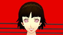 3d animated blender brown_hair femsub happy_trance makoto_niijima nude persona_(series) persona_5 short_hair smile spiral_eyes topless video vynil yratnemele_(manipper)