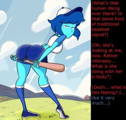 ass blue_eyes blue_hair blue_skin breasts caption evil_smile femdom grimphantom huge_ass hypnotic_ass hypnotic_eyes lapis_lazuli large_ass large_breasts legs looking_at_viewer looking_back pov pov_sub smile steven_universe text