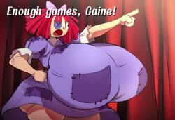 ai_art altered_common_sense bunny_girl cosplay dialogue english_text female_only femsub gangle_(the_amazing_digital_circus) huge_breasts maid maledom nude pomni ragatha solo sound tagme text the_amazing_digital_circus video