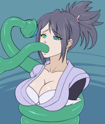  androgynous androgynous_dom animated animated_gif breasts cleavage femsub force_feeding hypnotic_drink hypnotic_eyes hypnotic_tentacle kaa_eyes large_breasts long_hair open_clothes purple_hair sheena_fujibayashi tales_of_(series) tales_of_symphonia tentacle_in_mouth tentacles zelamir 